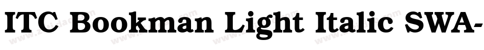ITC Bookman Light Italic SWA字体转换